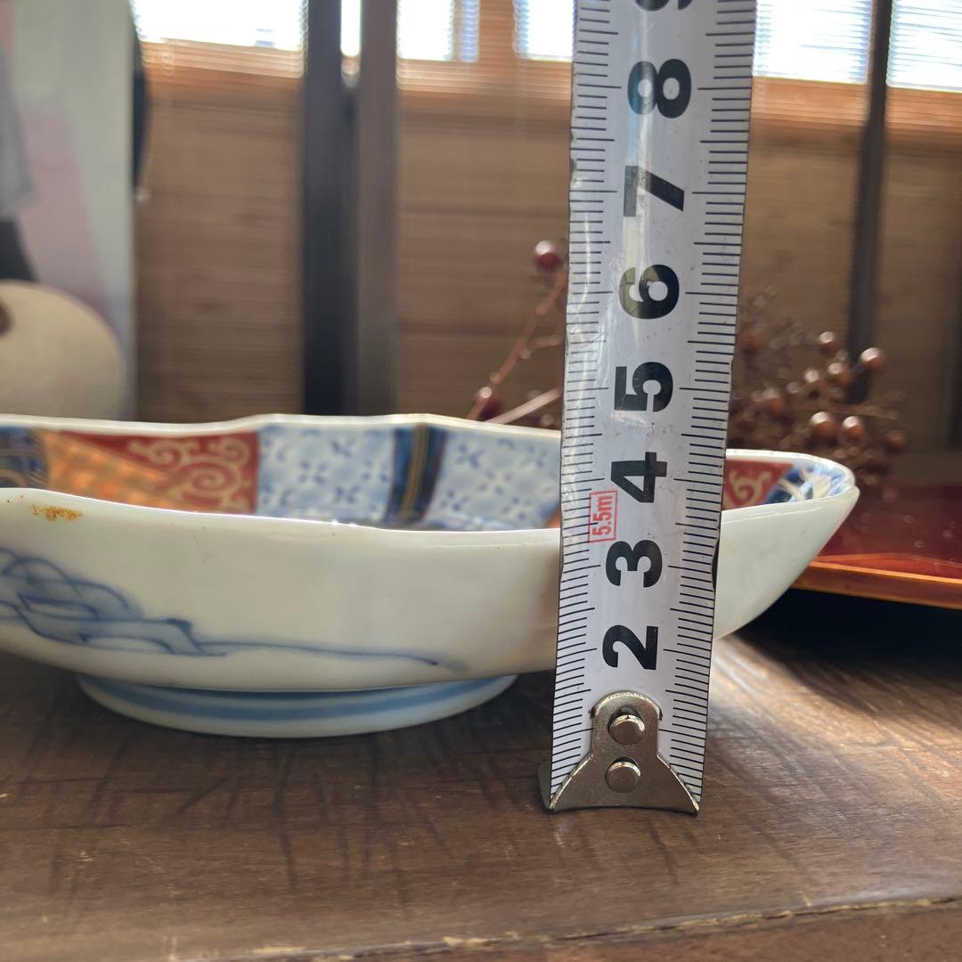 専用。アンティーク　和骨董　変形皿　菱形　蚤の市　金彩　八角形　２種　2枚セット