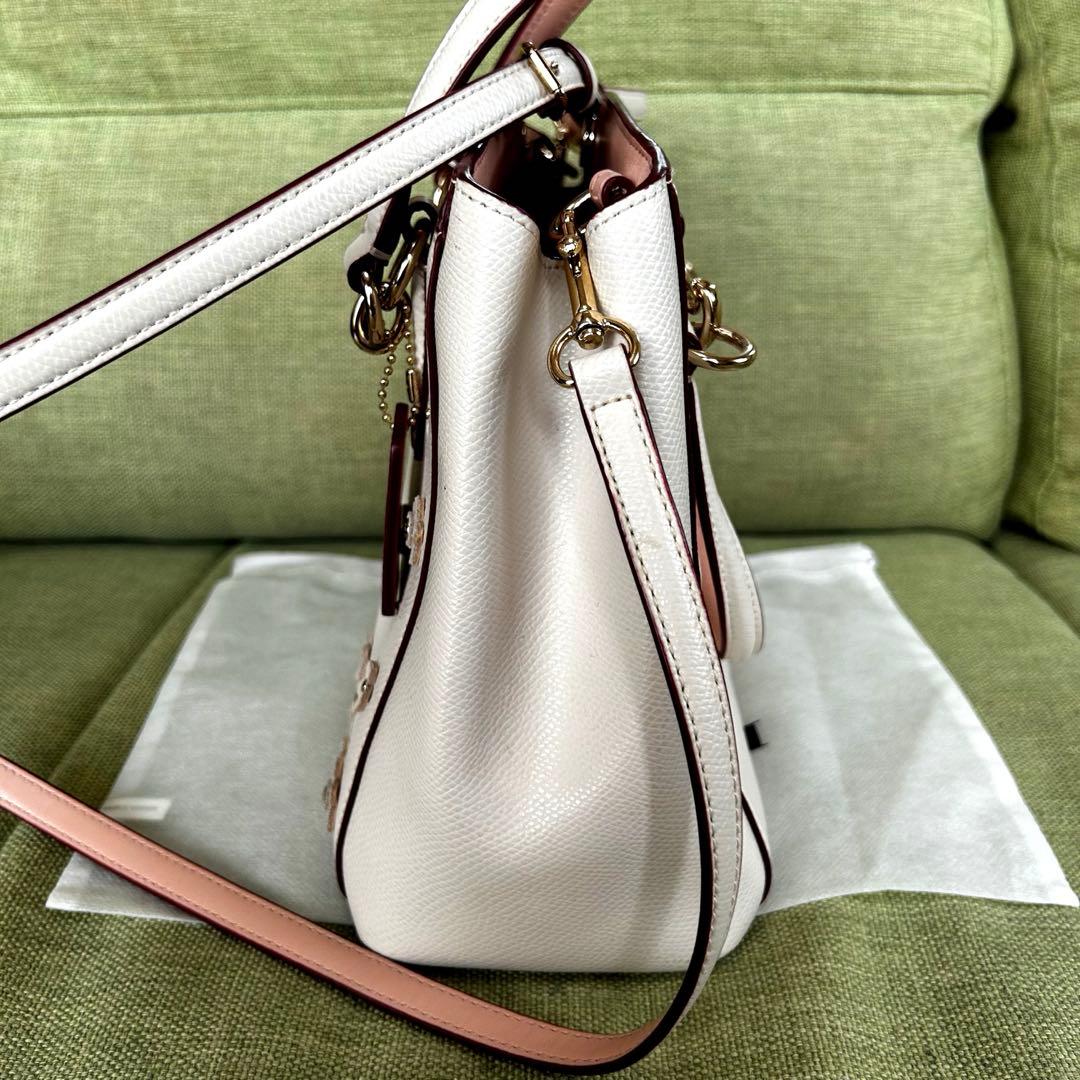 パンチング　COACH コーチ　ショルダーバッグ　トートバッグ　バイカラー　花柄