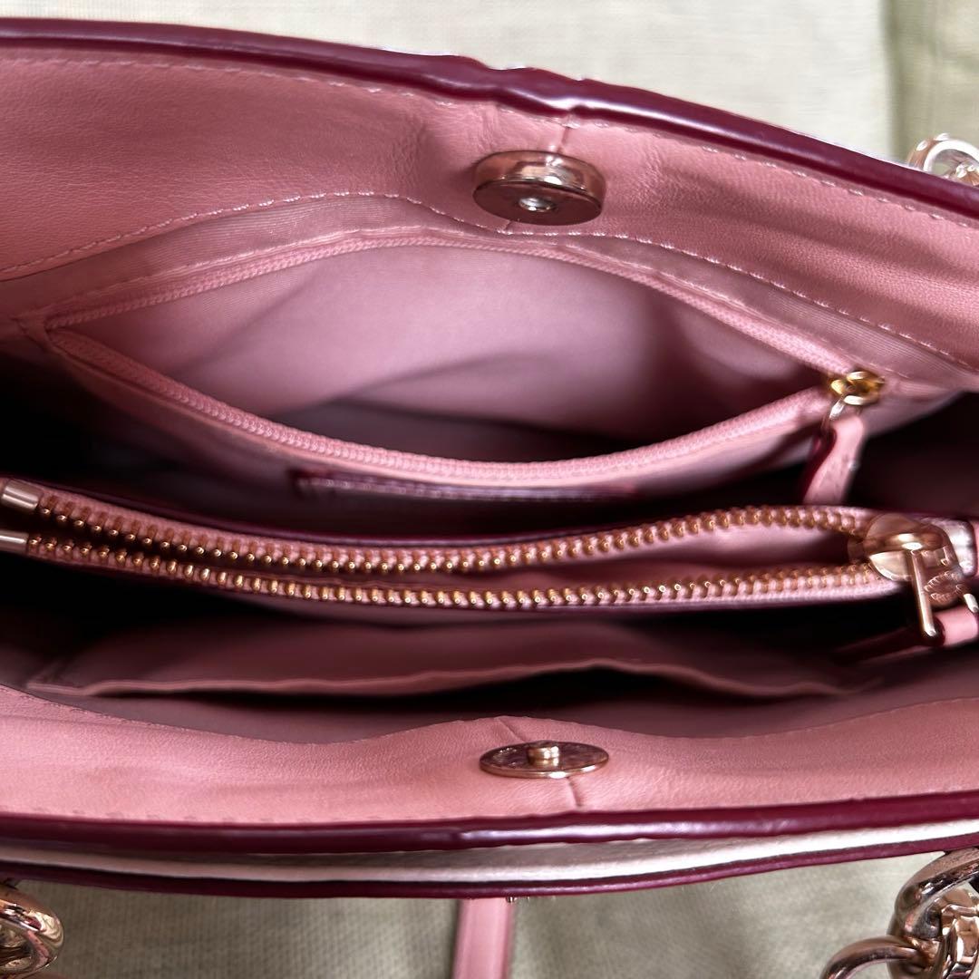 パンチング　COACH コーチ　ショルダーバッグ　トートバッグ　バイカラー　花柄