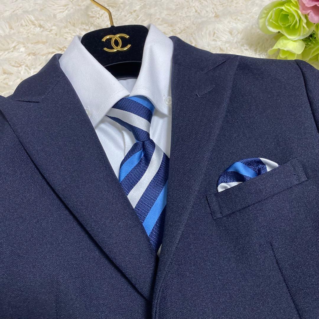 ワンダーファクトリー 男の子　フォーマルスーツ　150 濃紺　5点セット　制服