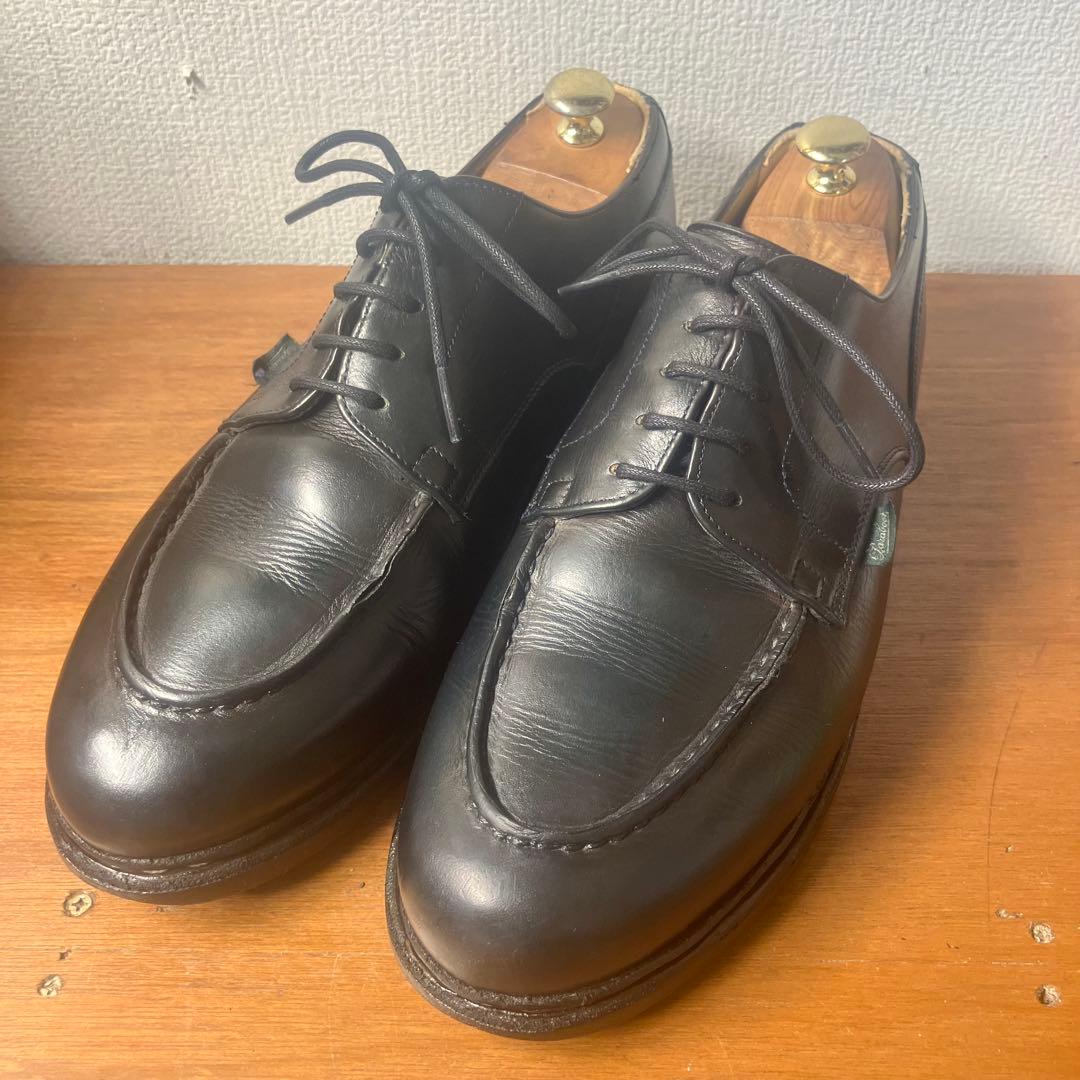 パラブーツ PARABOOT シャンボード 革靴　ネイビー　レザーシューズ