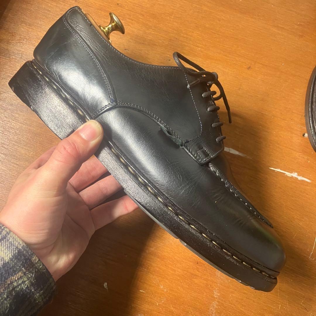 パラブーツ PARABOOT シャンボード 革靴　ネイビー　レザーシューズ
