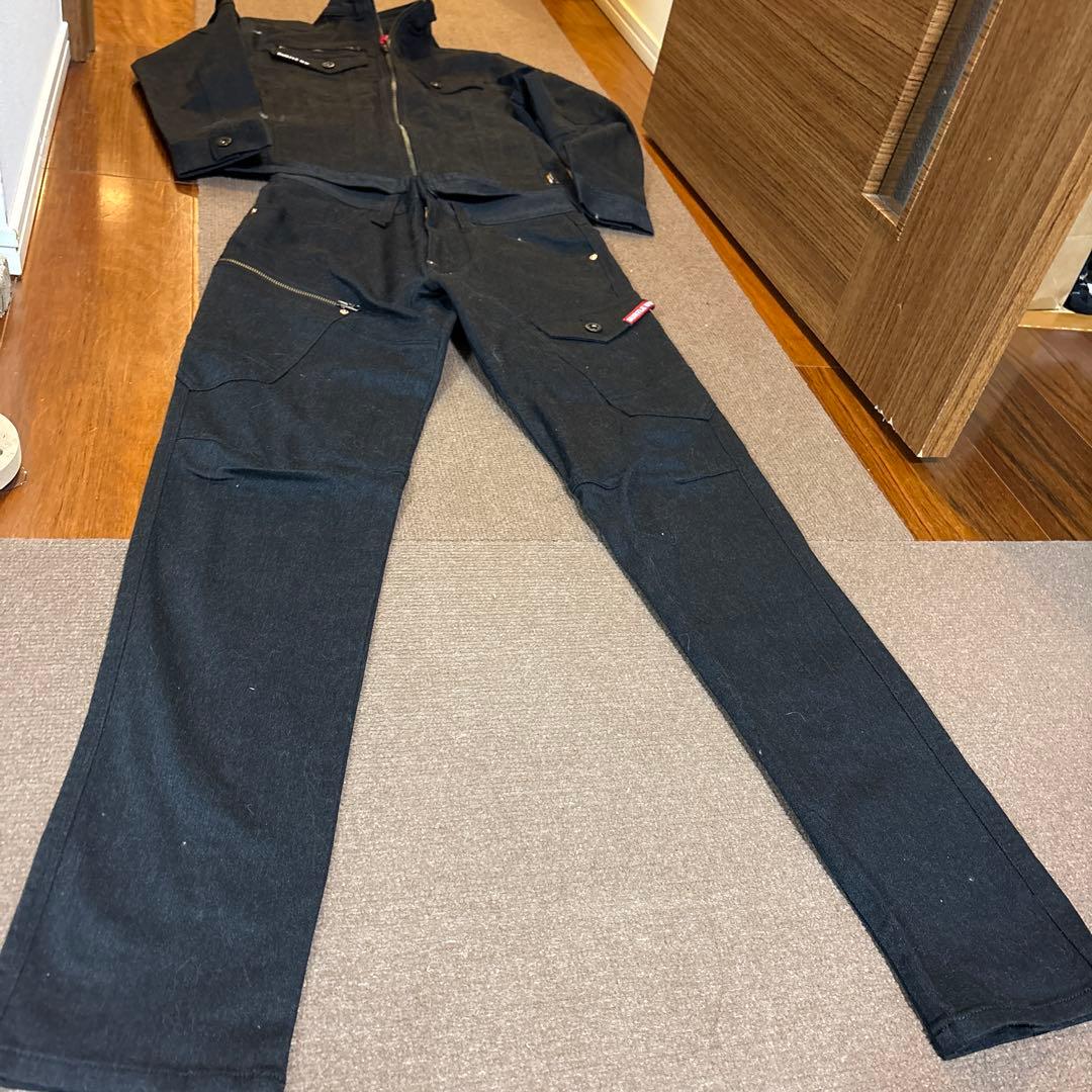 未使用 バートル 作業着 上下 5001 5002 男女兼用 ストームブラックS