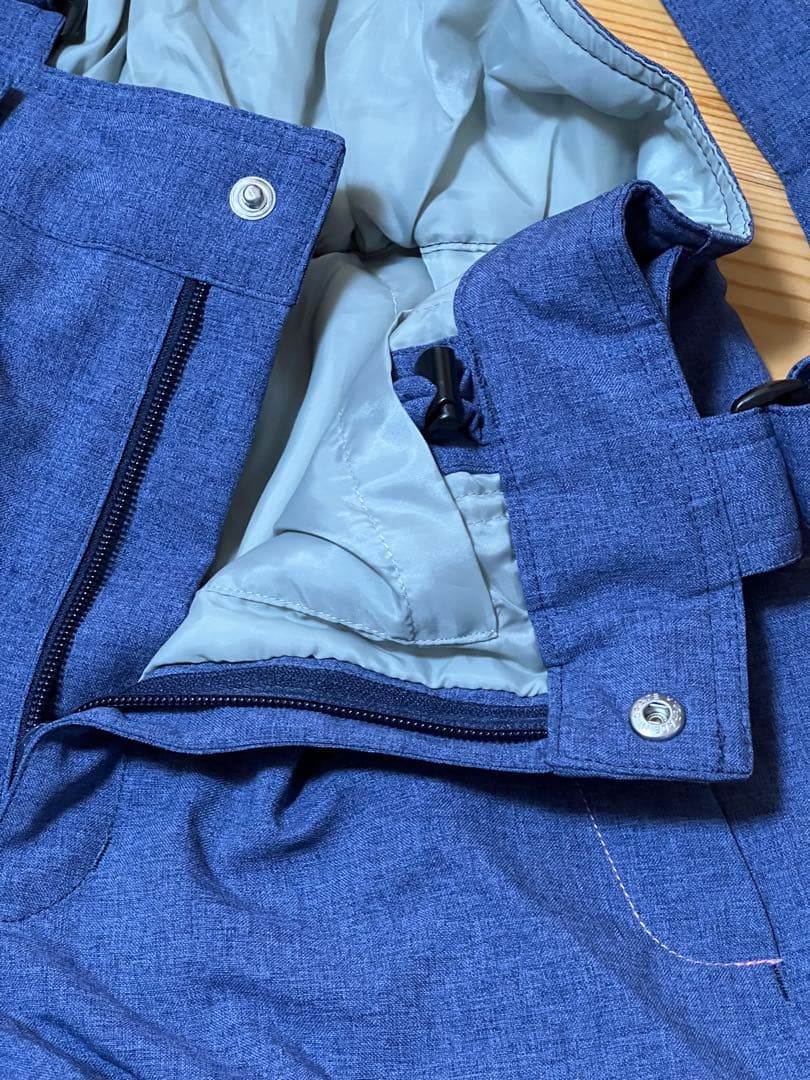 子ども用スキーウェア 青とピンクの星柄　女の子