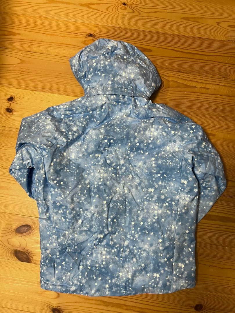 子ども用スキーウェア 青とピンクの星柄　女の子