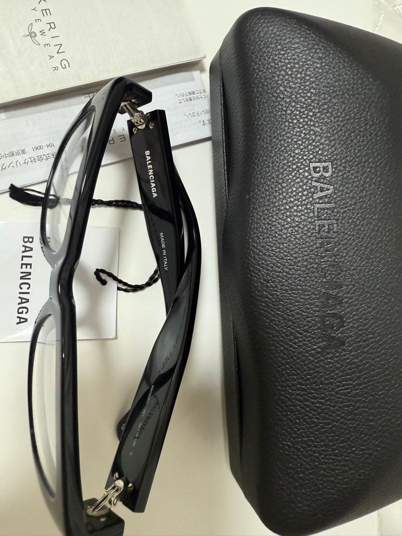 BALENCIAGA ブラックメガネケース付きレイデス/メンスokay