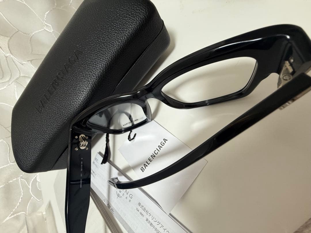 BALENCIAGA ブラックメガネケース付きレイデス/メンスokay
