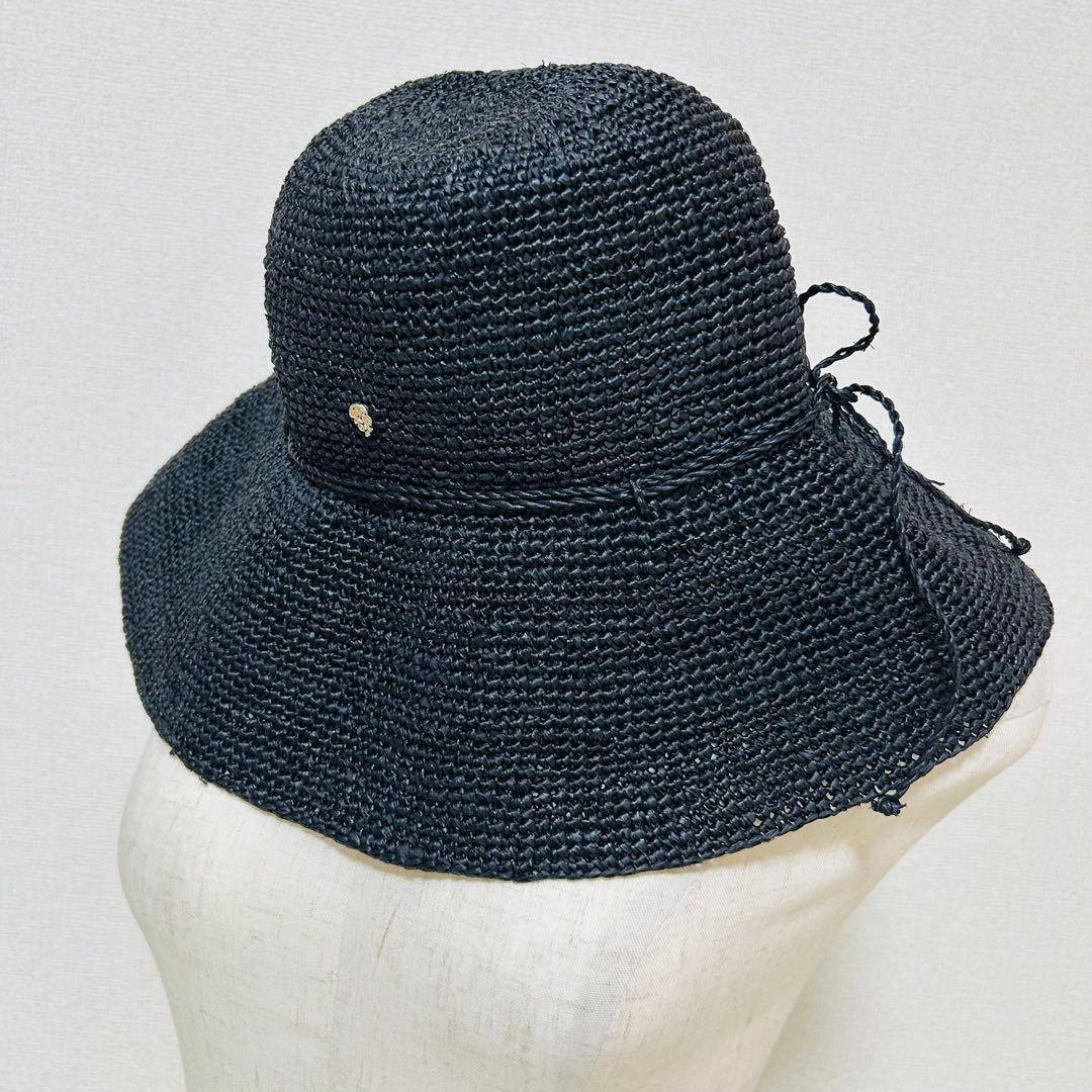 【美品】ヘレンカミンスキー プロヴァンス10 ラフィアハット チャコール