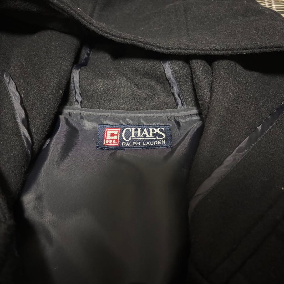 【美品】CHAPS RALPH LAUREN　ダッフルコート　ブラック　フード付