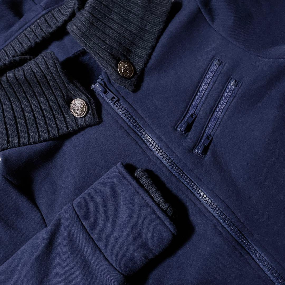 パーカー ブルゾン ネイビー 紺 平成ギャルy2k ダークコア お兄系 グランジ