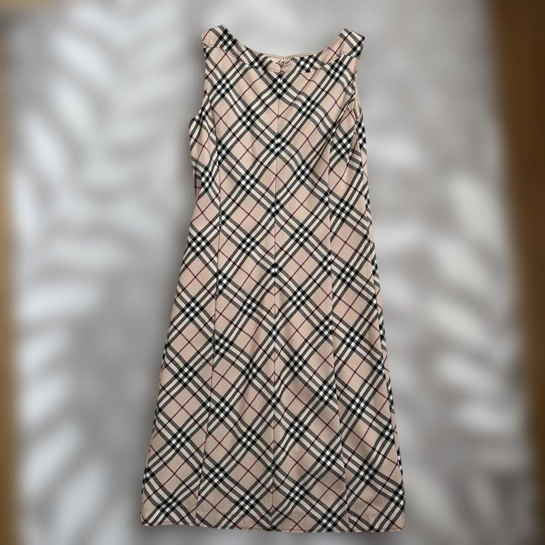 Burberry Blue labelチェック柄ノースリーブワンピース