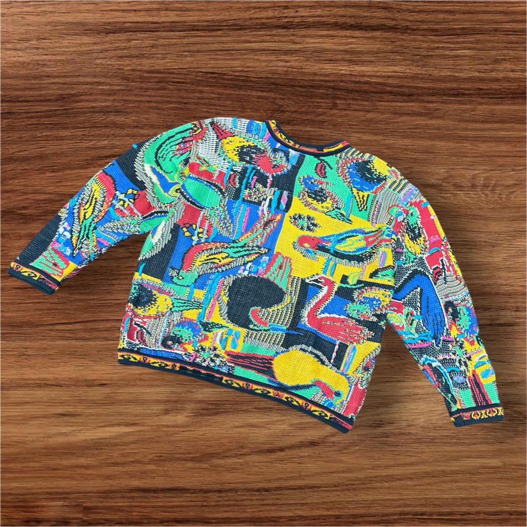 極美品 圧巻のバードデザイン 芸術 COOGI コットン ニットセーター M