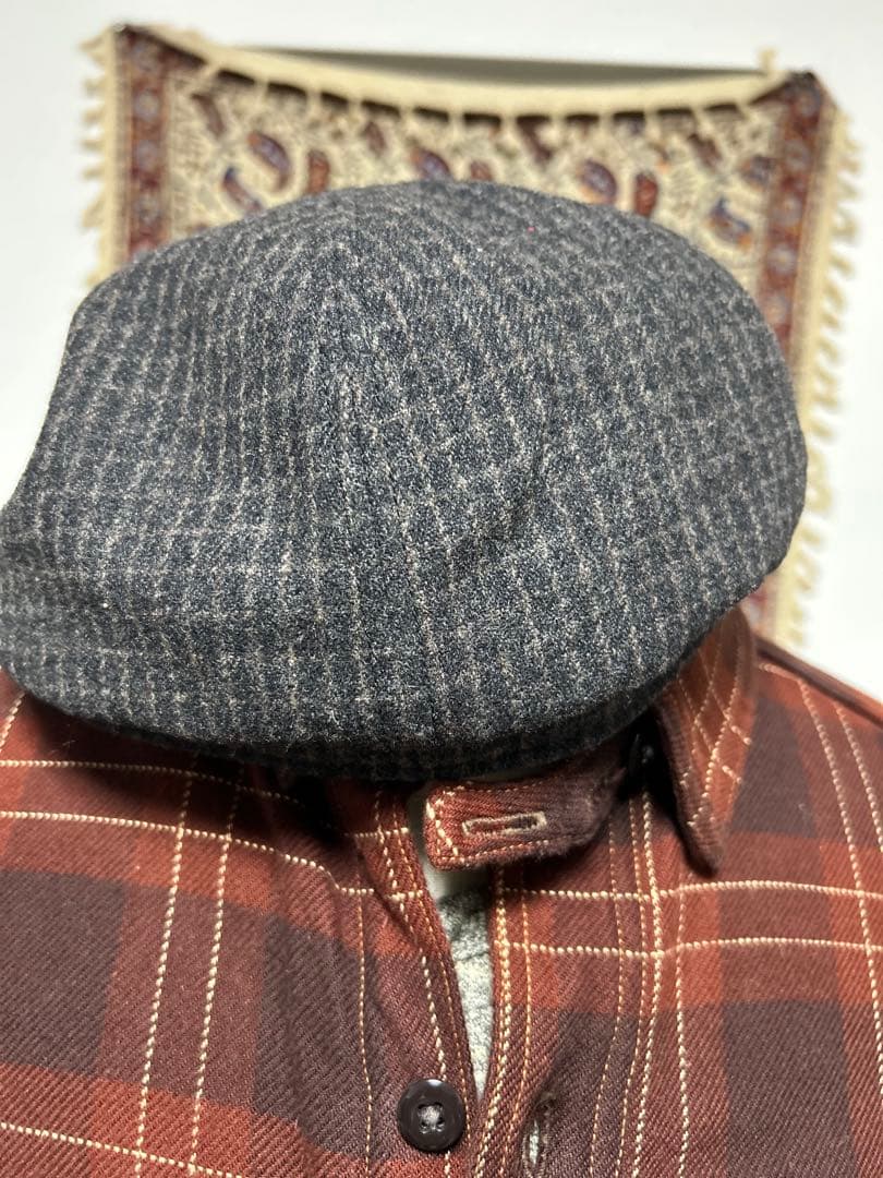希少　ウールチェック　ニュースボーイキャップ　RRL 少量生産