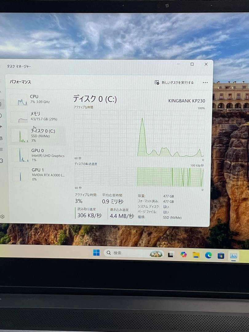 Windowsノート本体 ELSA VELUGA A3000 G3-15 i7-11800H 240Hz