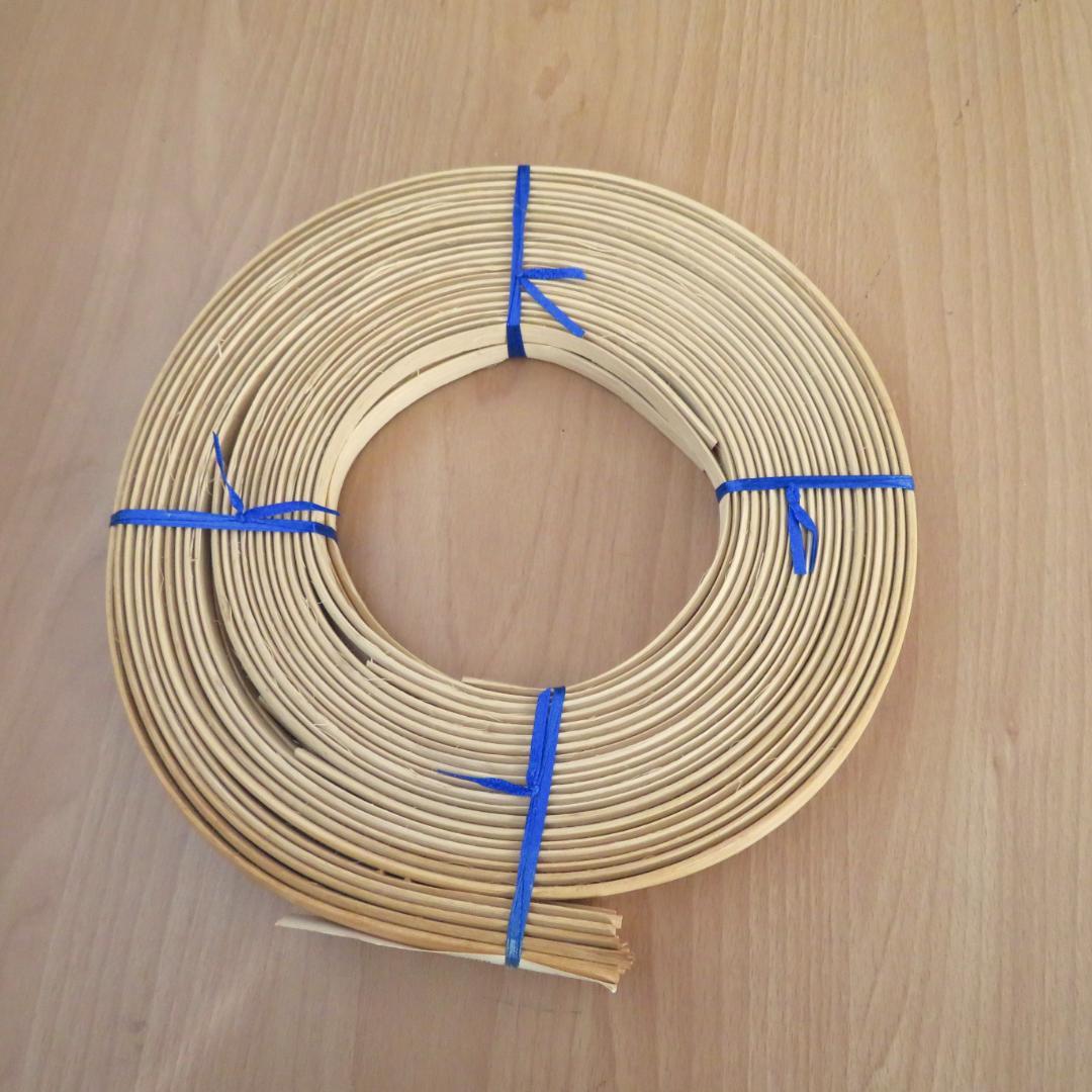 ①ハンドメイド　バスケット材料　リード　5点まとめて　約2,150g　木製かご籠