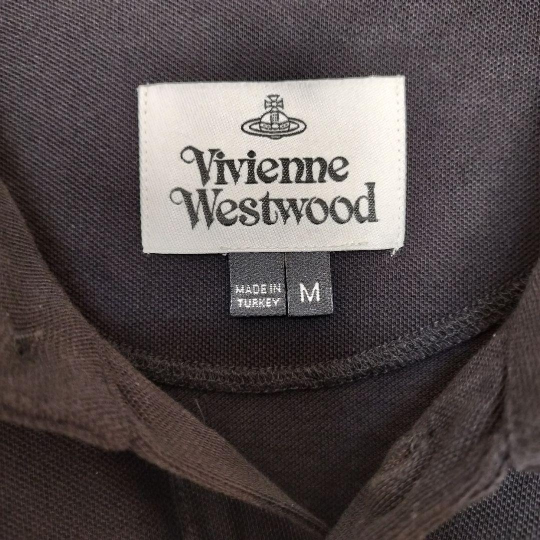 【極美品】ヴィヴィアンウエストウッド 長袖ポロシャツ トルコ製 カラーオーブ刺繍