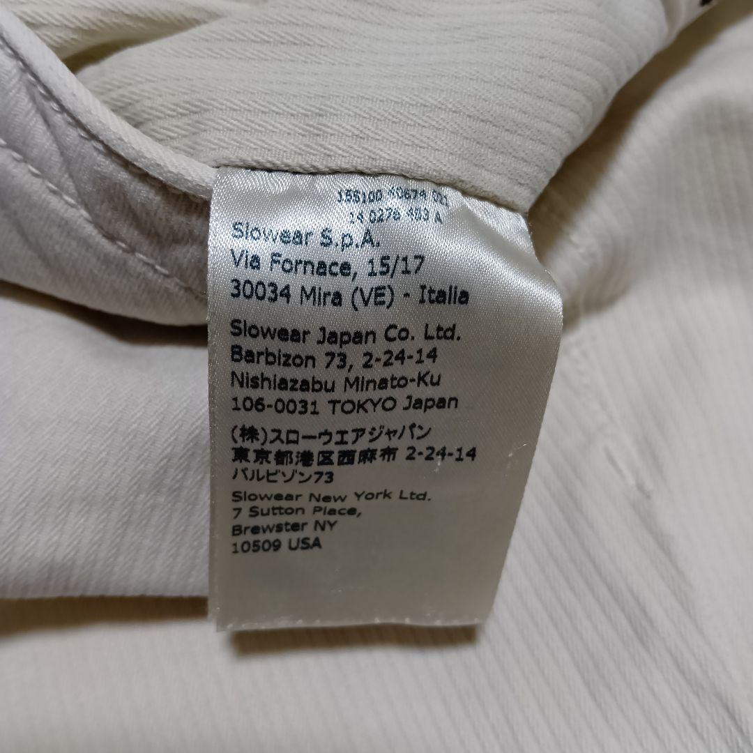 INCOTEX スラックス 100型 W29 ガーメントダイ アイボリー