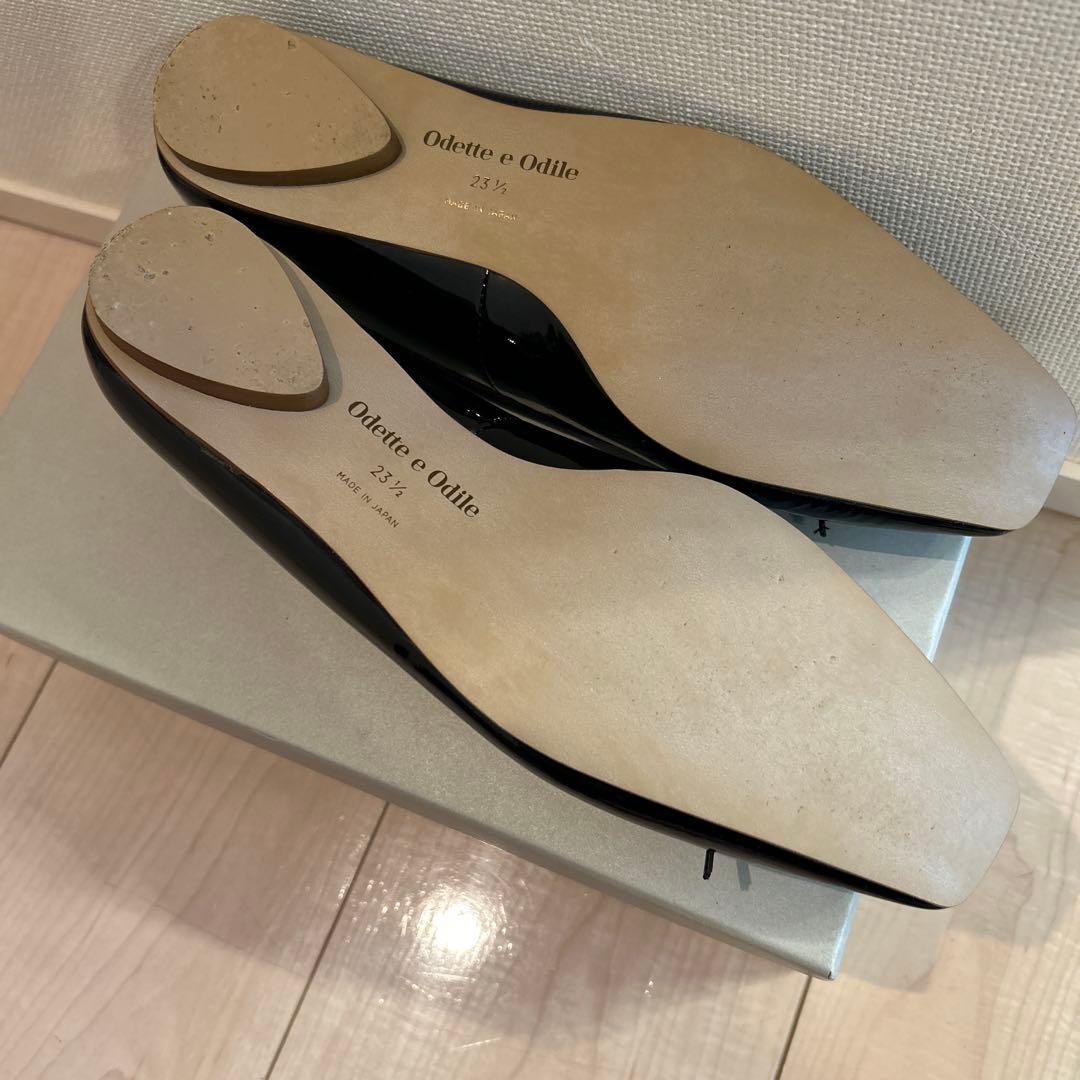 Odette e Odile エナメル　パンプス　黒　本革　23.5