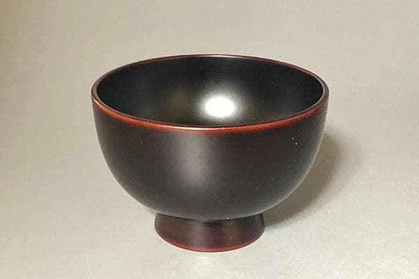 ◆458◆【年末年始限定値下】合鹿椀　溜内黒　伝統工芸士 畠中昭一作 漆器製