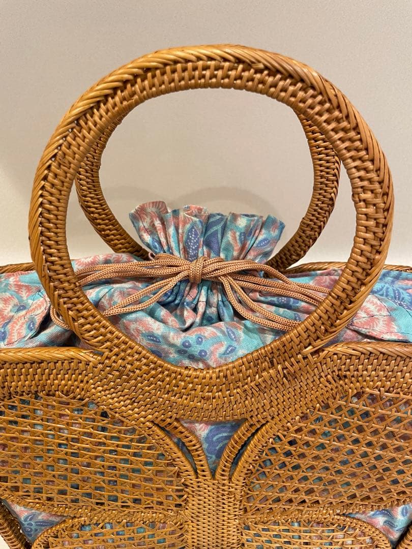 【未使用美品】インドネシア　バリ島　アシタバ　ASHITABA　カゴバッグ