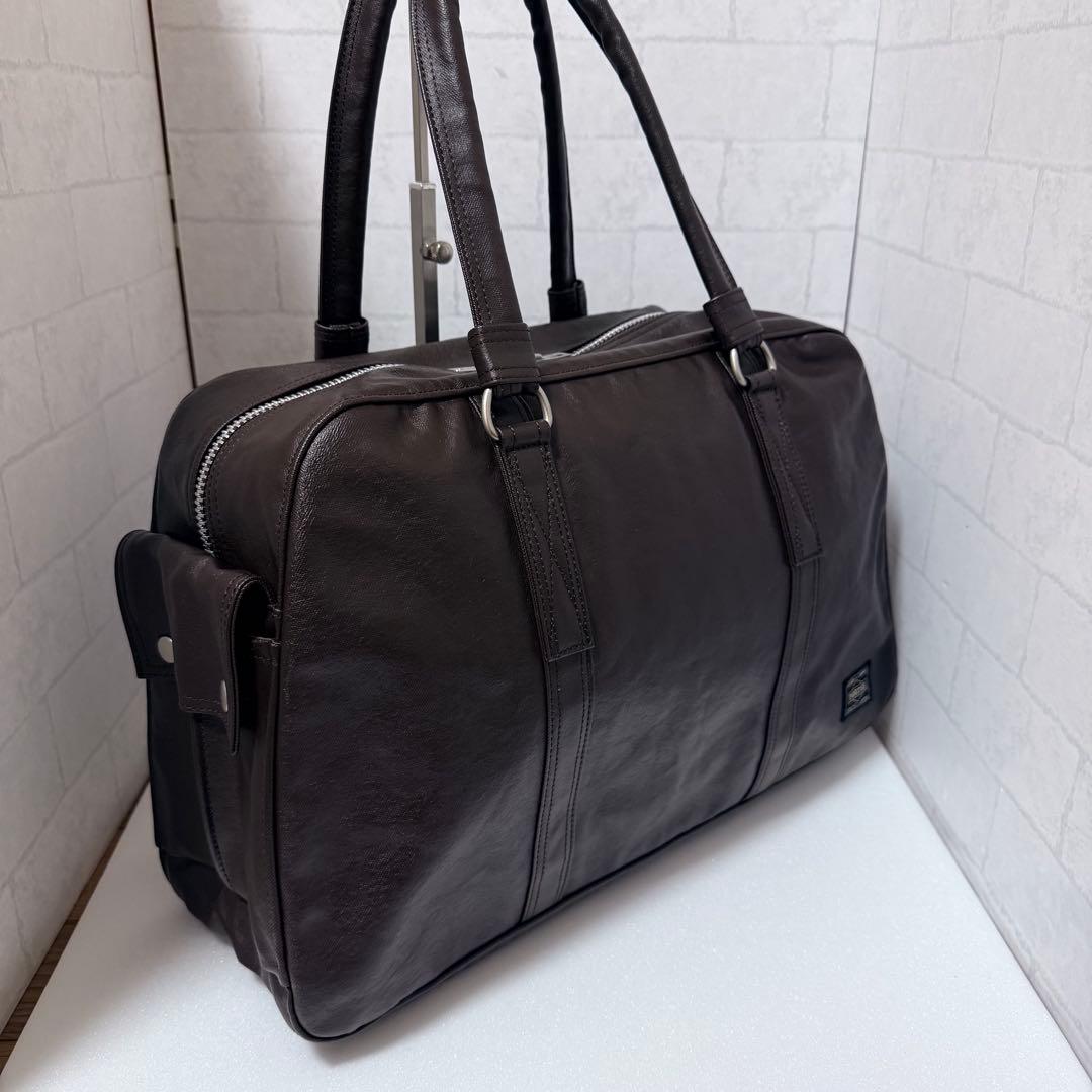 新品同様 完売品 ポーター フリースタイル ボストンバッグ ブラウン