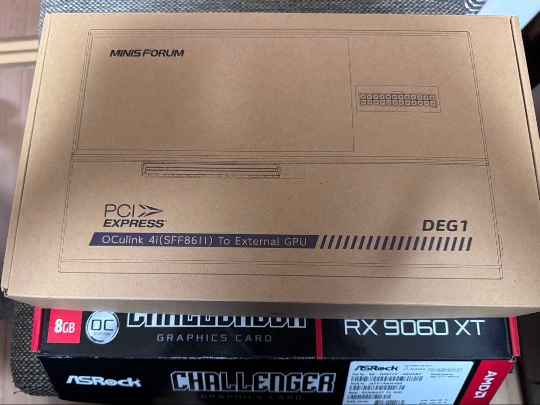 シ*ジ様 eGPU （外付GPU）RX9060XT他4点セット