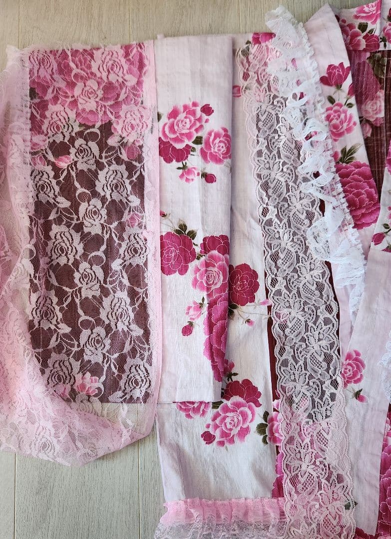 浴衣ドレス♡姫ギャル♡量産型♡ふわ甘♡ゆめかわ♡地雷(黒レースに変更可能)