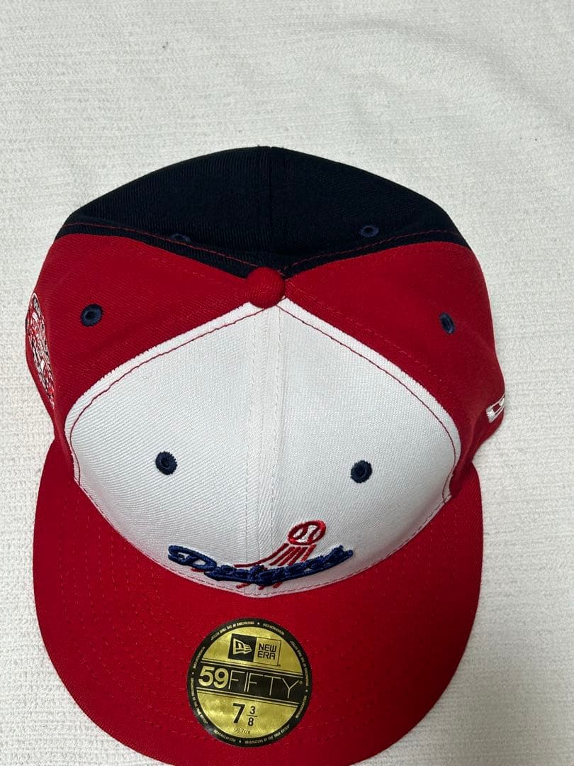 海外別注　New Era 59FIFTY ドジャース100周年 7 3/8 赤