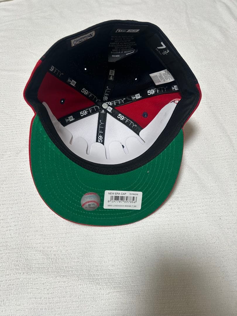 海外別注　New Era 59FIFTY ドジャース100周年 7 3/8 赤