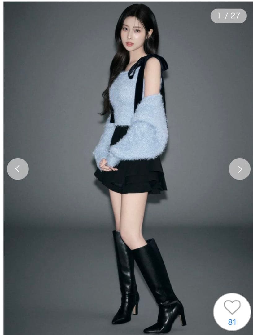 新作新品♥️ SNIDEL レイヤードフリルミニスカショーパン✨BLK