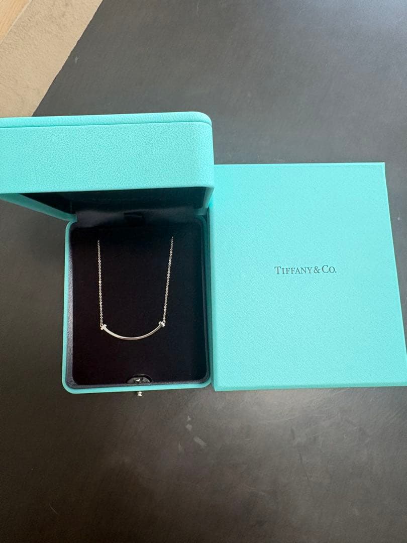 早い者勝ち✨️ティファニー Tスマイルネックレス K18ホワイトゴールド