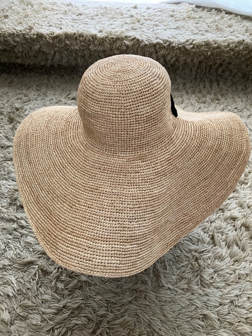 極美品 maison n.h paris ストローハット メゾンエヌアッシュパリ