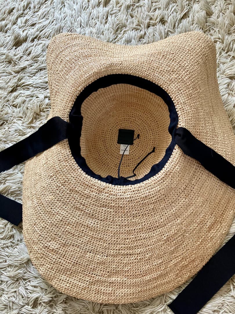 極美品 maison n.h paris ストローハット メゾンエヌアッシュパリ