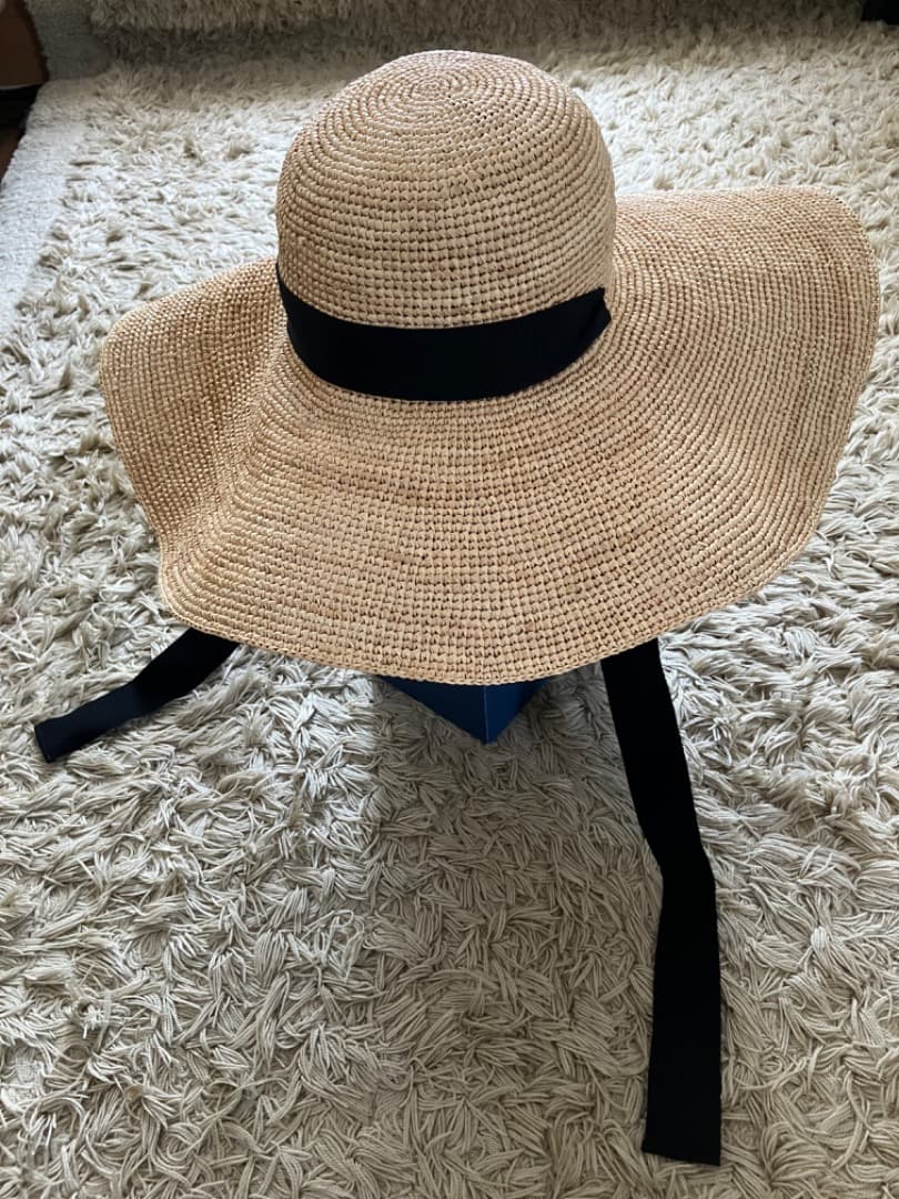極美品 maison n.h paris ストローハット メゾンエヌアッシュパリ