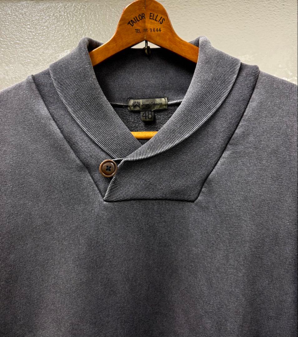 Nigel Cabourn ショールカラースウェットシャツ-ピグメント48