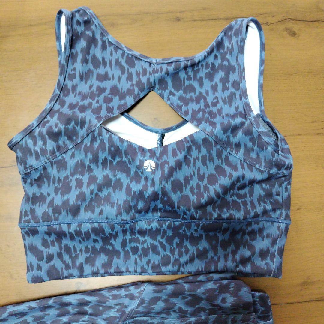 値下げSUKALA LAVA ブラトップ L ダークブルー・レオパード上下セット