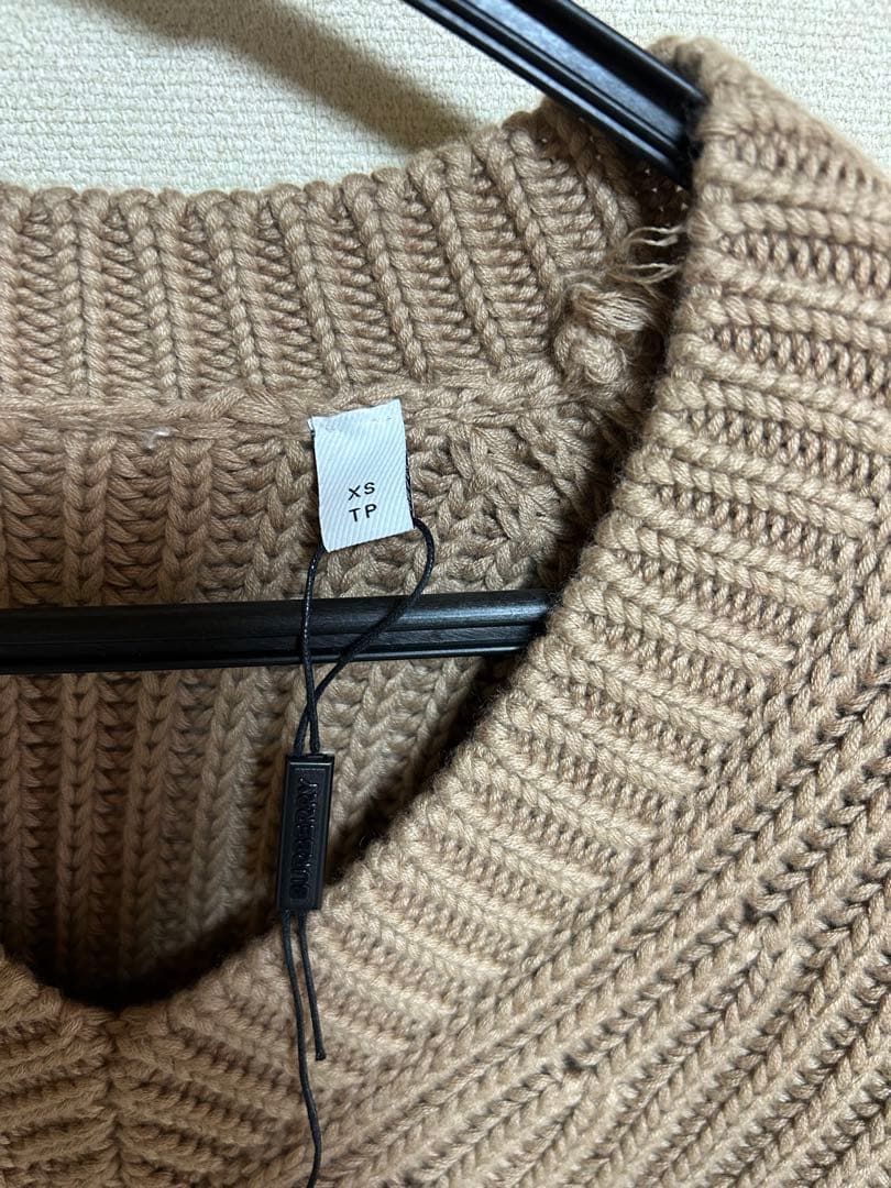 BURBERRY バーバリー カシミア混紡ストライプ柄Vネックセーター