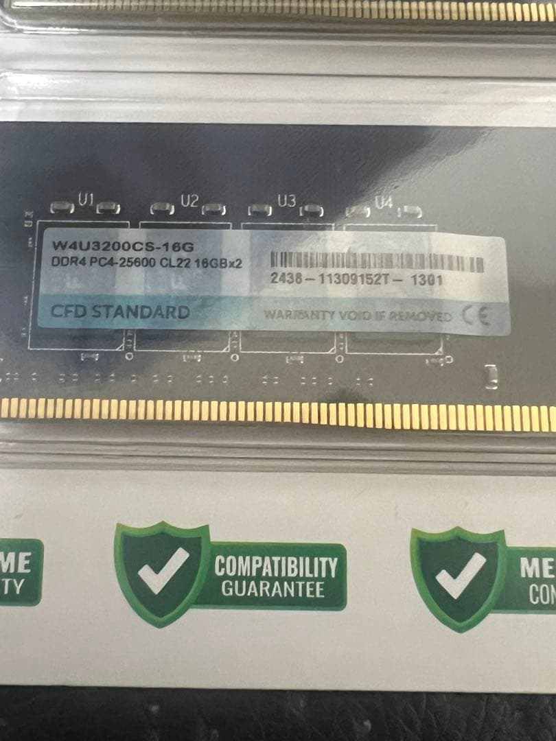 値下げ可 DDR4 32GB (2x16GB)説明要確認一応ジャンク扱い