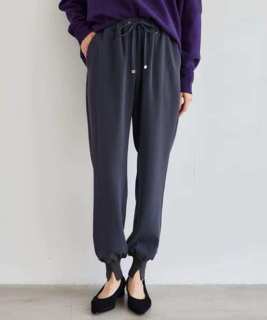 ほぼ新品＊BARNYARDSTORM ダブルクロスジョガーパンツ 上品チャコール