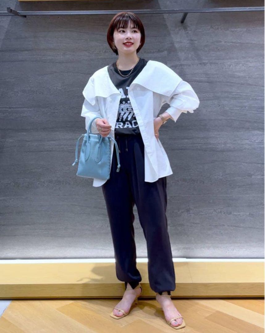 ほぼ新品＊BARNYARDSTORM ダブルクロスジョガーパンツ 上品チャコール