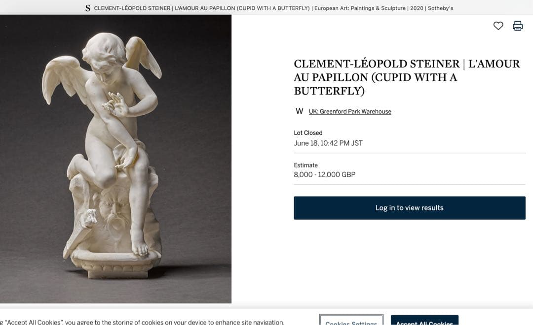 J*C様 Clement-Léopold Steiner 大理石彫刻 キューピッ