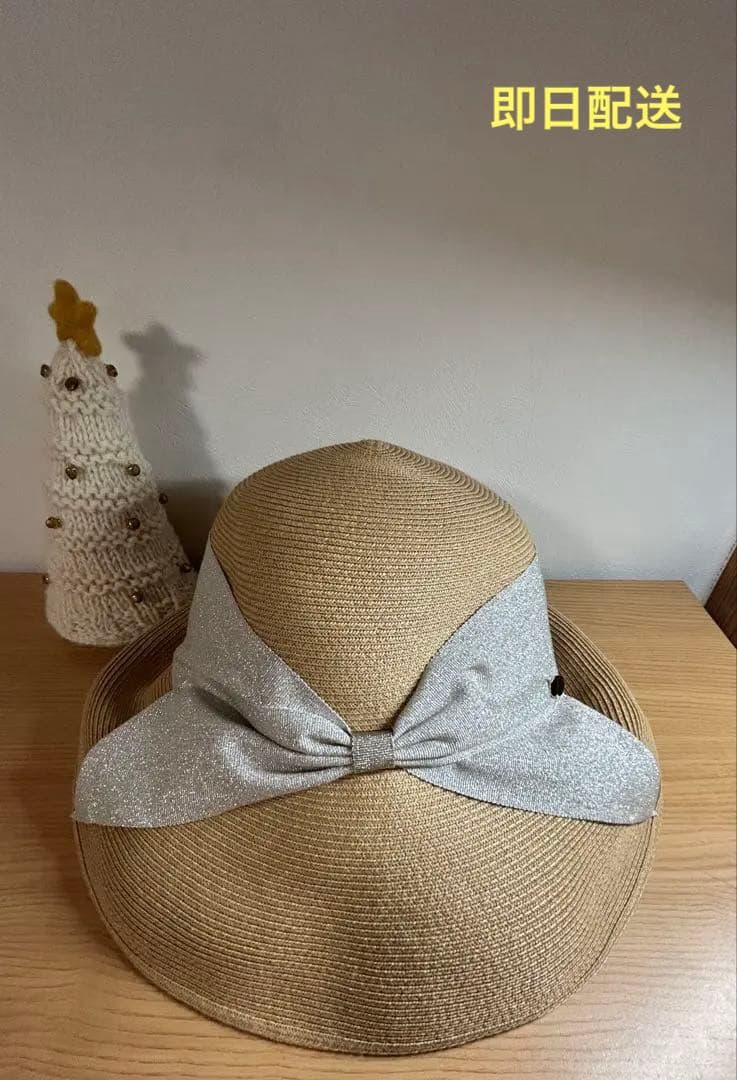 新品 Athena New York シルバーリボン リサコハット UV加工