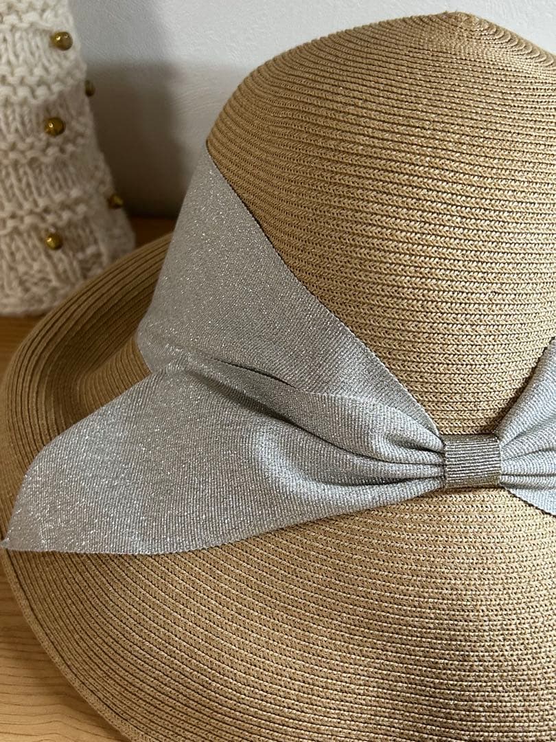 新品 Athena New York シルバーリボン リサコハット UV加工