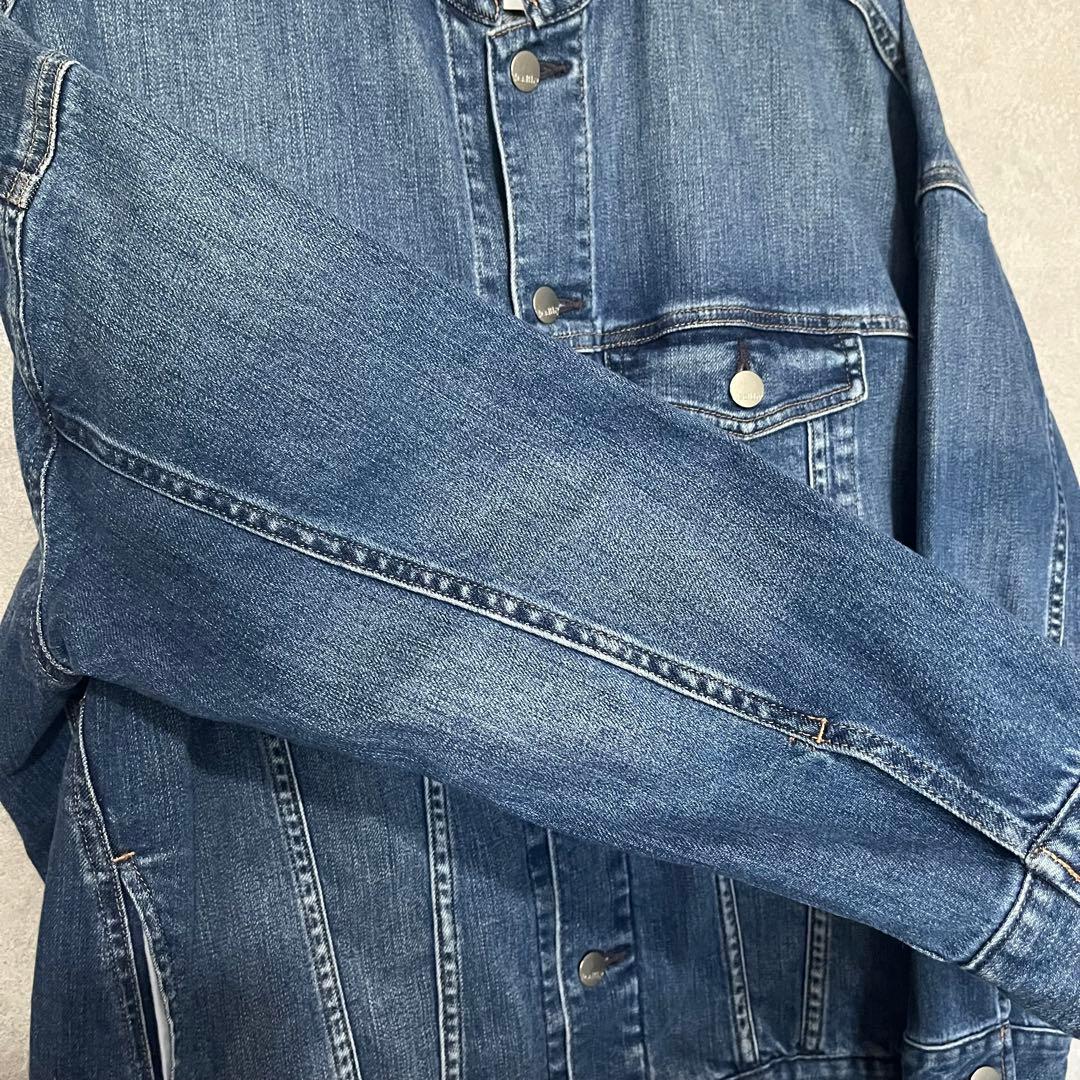 ヘルシーデニム オーバーサイズ デニムジャケット シリアル ノーカラー