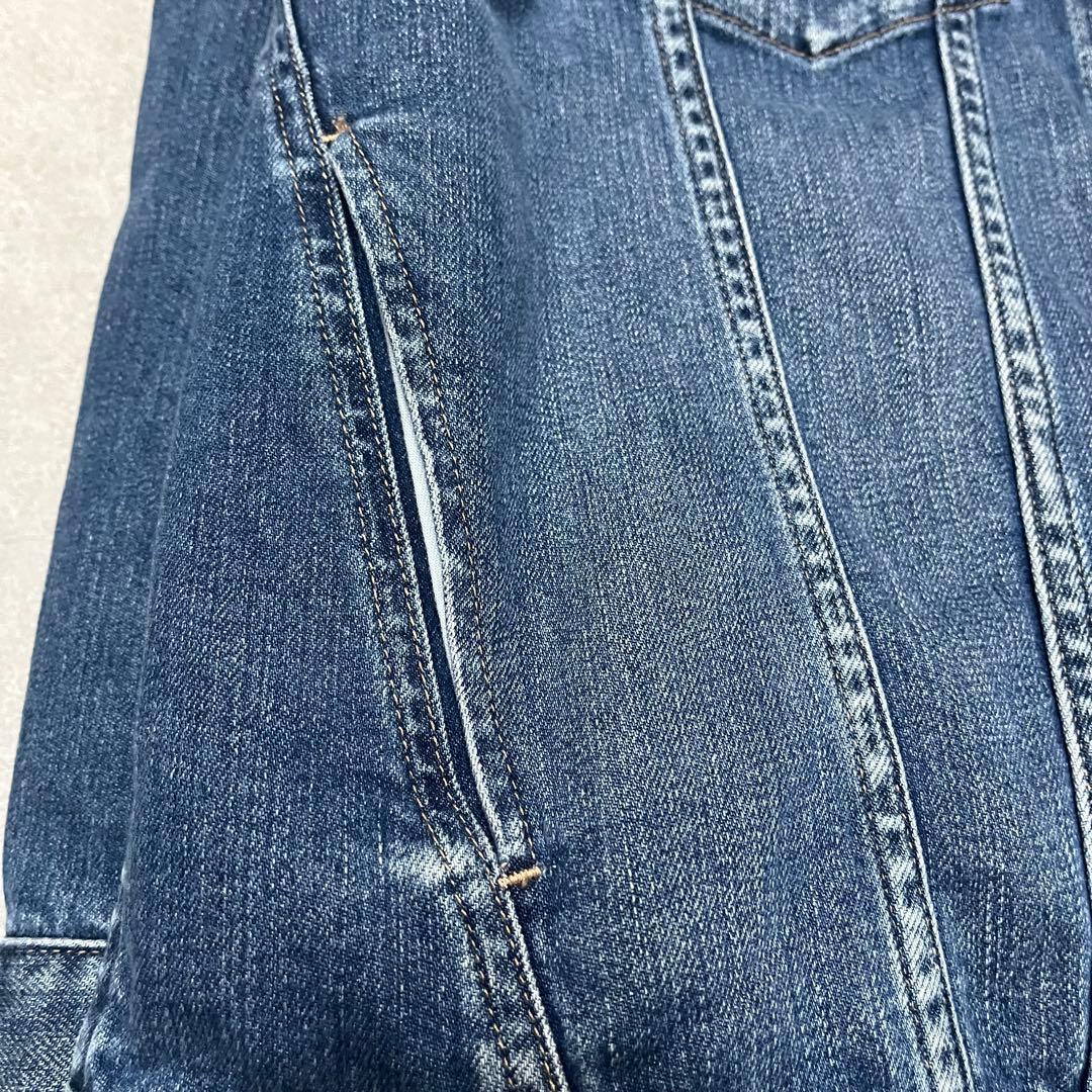 ヘルシーデニム オーバーサイズ デニムジャケット シリアル ノーカラー