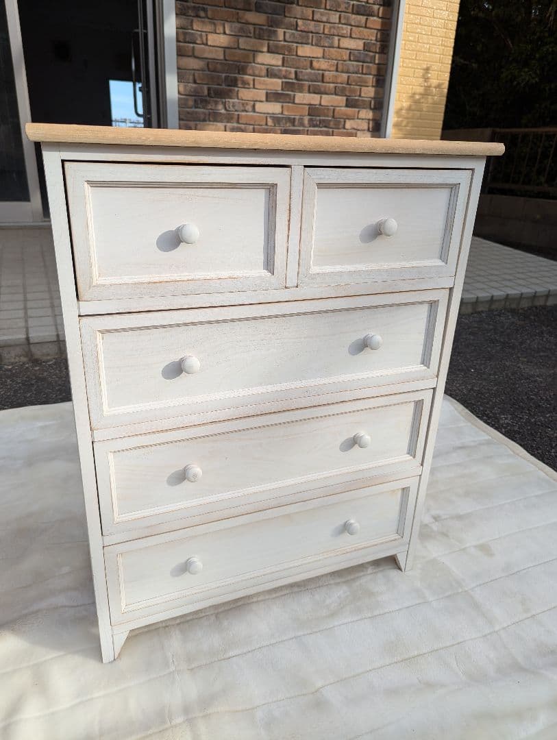 n*3様 アンティーク調　フレンチカントリーチェスト 天然木チェスト