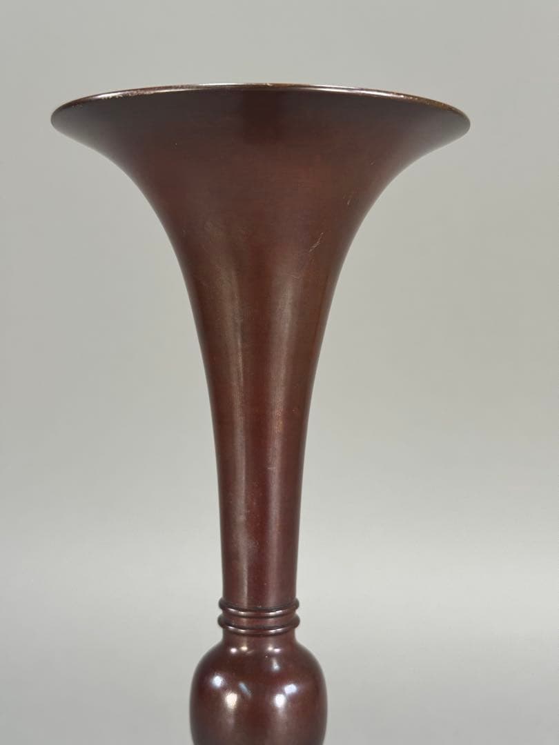 いけばな　池坊 古流　小原流　唐銅花瓶　高さ25cm 銅花器　花瓶　華道具