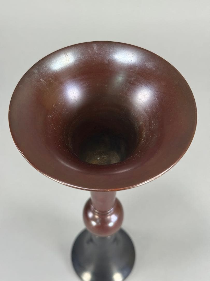 いけばな　池坊 古流　小原流　唐銅花瓶　高さ25cm 銅花器　花瓶　華道具