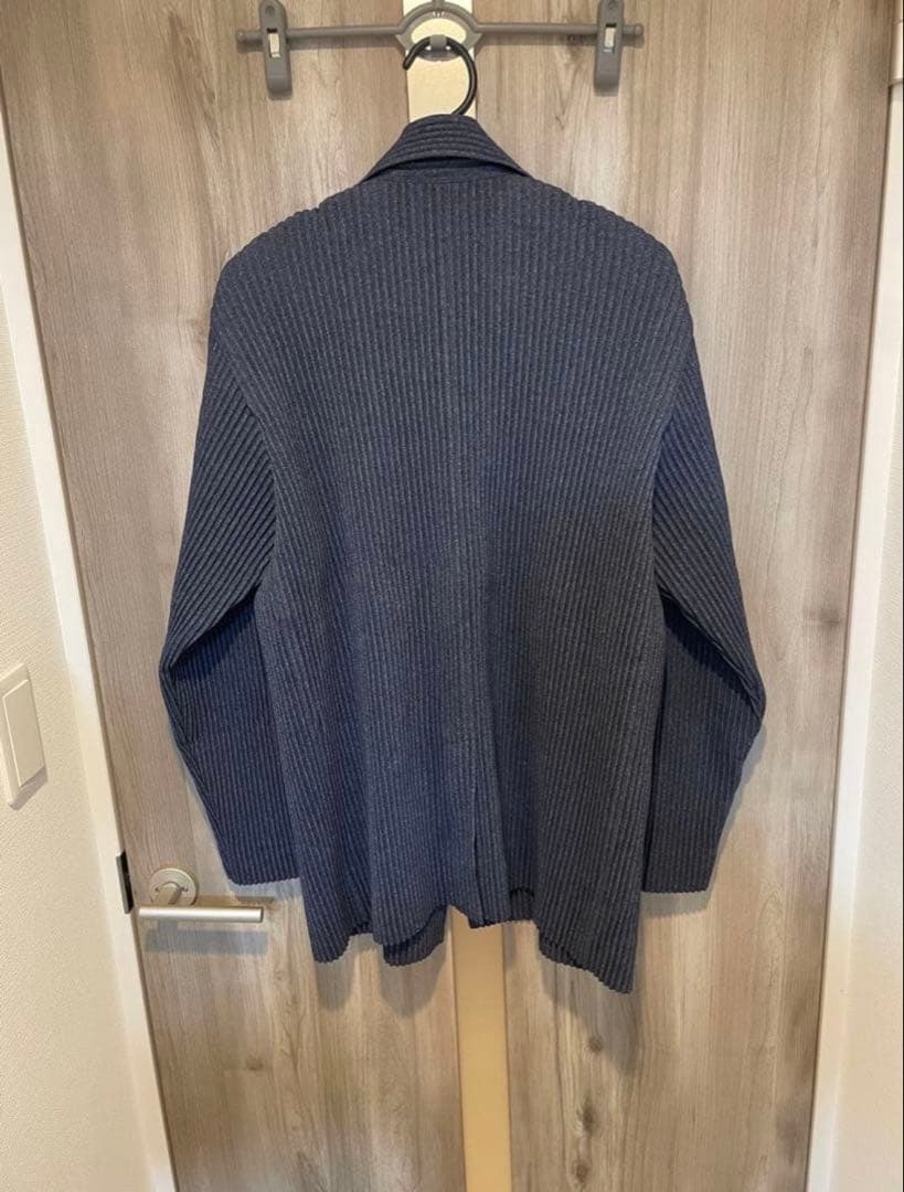 プリーツジャケット　wool like ネイビー　サイズ2