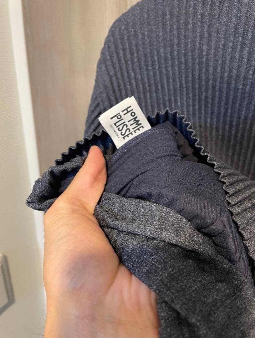 プリーツジャケット　wool like ネイビー　サイズ2